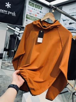 Loose Fit Outdoor Hoodie Sweatshirt Men Women Thin Bubble Cloth Crew Neck Pullover Hat Design Polyester Spandex Blend