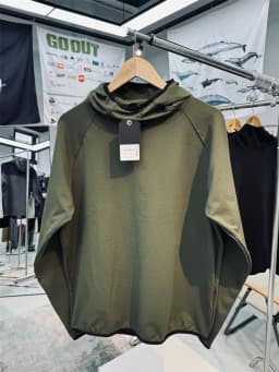 Loose Fit Outdoor Hoodie Sweatshirt Men Women Thin Bubble Cloth Crew Neck Pullover Hat Design Polyester Spandex Blend