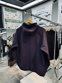 Loose Fit Outdoor Hoodie Sweatshirt Men Women Thin Bubble Cloth Crew Neck Pullover Hat Design Polyester Spandex Blend