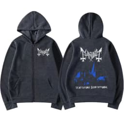 Mayhem De Mysteriis Dom Sathanas Zipper Hoodies Death Metal Gothic Hoodie Men Women Oversized Zip Up Jacket Fleece Sweatshirts