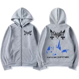 Mayhem De Mysteriis Dom Sathanas Zipper Hoodies Death Metal Gothic Hoodie Men Women Oversized Zip Up Jacket Fleece Sweatshirts