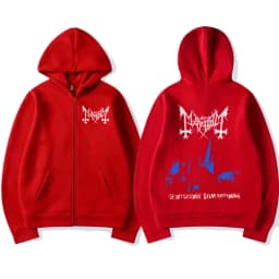 Mayhem De Mysteriis Dom Sathanas Zipper Hoodies Death Metal Gothic Hoodie Men Women Oversized Zip Up Jacket Fleece Sweatshirts