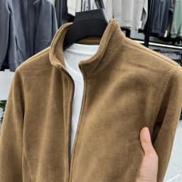 Double-Sided Fleece Sweatshirt Men's Autumn Winter Fleece Open Cardigan Dirt Resistant Wear Resistant Warmth Insulated Jacket