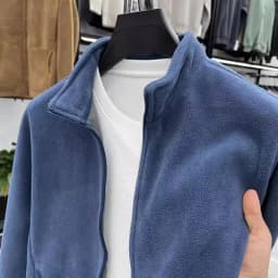 Double-Sided Fleece Sweatshirt Men's Autumn Winter Fleece Open Cardigan Dirt Resistant Wear Resistant Warmth Insulated Jacket