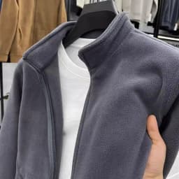 Double-Sided Fleece Sweatshirt Men's Autumn Winter Fleece Open Cardigan Dirt Resistant Wear Resistant Warmth Insulated Jacket