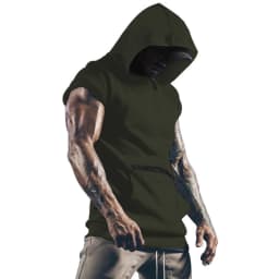 2025 Men's New Pocket Zipper Decorated Stylish and Comfortable Hoodie Men's Parkour Casual T-Shirt Sports Breathable Vest Top