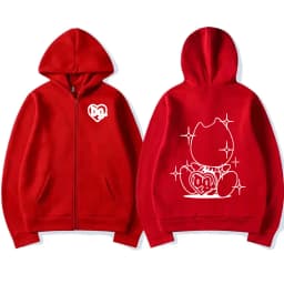 Swedish Rapper Bladee Drain Gang Logo Zipper Hoodie Men's Casual Oversized Zip Up Sweatshirt Streetwear Fashion Vintage Jackets
