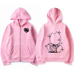 Swedish Rapper Bladee Drain Gang Logo Zipper Hoodie Men's Casual Oversized Zip Up Sweatshirt Streetwear Fashion Vintage Jackets
