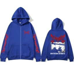Mayhem Deathcrush Graphic Zipper Hoodie Male Death Black Metal Gothic Band Zip Up Jacket Men Women Rock Oversized Zip Up Hoodies