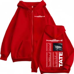 Tate McRae Miss Possessive World Tour 2025 Zipper Hoodie Fashion Vintage Zip Up Sweatshirts Men Women Casual Oversized Pullovers