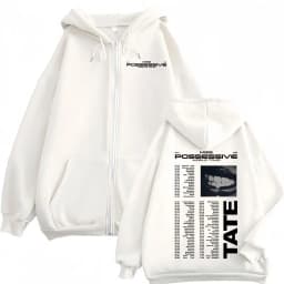 Tate McRae Miss Possessive World Tour 2025 Zipper Hoodie Fashion Vintage Zip Up Sweatshirts Men Women Casual Oversized Pullovers