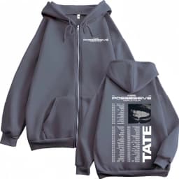 Tate McRae Miss Possessive World Tour 2025 Zipper Hoodie Fashion Vintage Zip Up Sweatshirts Men Women Casual Oversized Pullovers