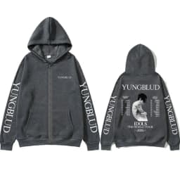 Yungblud IDOLS The World Tour 2025 Zipper Hoodie Fans Gift Men Women Hip Hop Zip Up Hoodies Male Oversized Casual Fleece Jacket