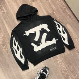 Vintage High Street Personalized Letter Printed Men Hoodie Y2K Harajuku Gothic Punk Men and Women Sportswear Streetwear