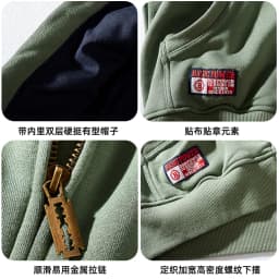 Autumn Winter New Cardigan Hoodies for Men's Fashion Long Sleeved Hooded Thickened Velvet Plus High Weight Casual Sweatshirts