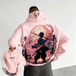 Demon Slayer Men's Hoodie Sweatshirt Kamado Tanjirou Anime Spring Autumn and Winter Boy Warm Long-sleeved