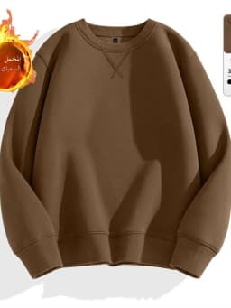 Thickened 380g Hoodie Men's Style round Neck Fleece Lined Autumn Winter Cotton Polyester Casual Sweatshirt Antibacterial Wear...