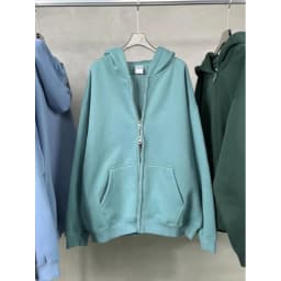 MAQVOB EU US Size High Quality Streetwear Autumn Winter Fleece 350G Double-Sided Zipper Loose Sweatshirt Hoodies