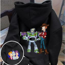 Futurama Hoodie Funny Robots Men Hoodie Cartoon Pullover Novelty Trending Clothes Autumn and Winter Keep Warm Tracksuit