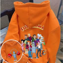 Futurama Hoodie Funny Robots Men Hoodie Cartoon Pullover Novelty Trending Clothes Autumn and Winter Keep Warm Tracksuit