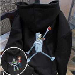 Futurama Hoodie Funny Robots Men Hoodie Cartoon Pullover Novelty Trending Clothes Autumn and Winter Keep Warm Tracksuit