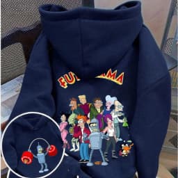 Futurama Hoodie Funny Robots Men Hoodie Cartoon Pullover Novelty Trending Clothes Autumn and Winter Keep Warm Tracksuit