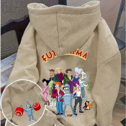 Futurama Hoodie Funny Robots Men Hoodie Cartoon Pullover Novelty Trending Clothes Autumn and Winter Keep Warm Tracksuit