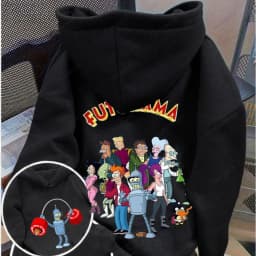 Futurama Hoodie Funny Robots Men Hoodie Cartoon Pullover Novelty Trending Clothes Autumn and Winter Keep Warm Tracksuit