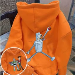 Futurama Hoodie Funny Robots Men Hoodie Cartoon Pullover Novelty Trending Clothes Autumn and Winter Keep Warm Tracksuit