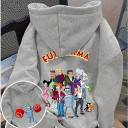 Futurama Hoodie Funny Robots Men Hoodie Cartoon Pullover Novelty Trending Clothes Autumn and Winter Keep Warm Tracksuit