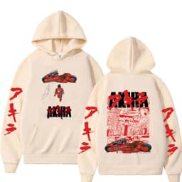 Japanese Science Fiction Cartoon Movie Anime Akira Shotaro Kaneda Graphic Hoodie Men Women Hip Hop Vintage Oversized Sweatshirt