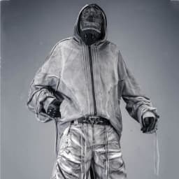 Distressed Washed Gothic Punk Hoodies Man Wasteland Style Vintage Zip Up Hoodie Y2K Techwear Sweatshirt