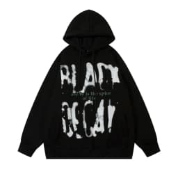 American Retro Letter Printed Street Style Men's Hoodie Autumn Winter Fashion Y2k Streetwear Casual Loose Hooded Sweatshirt