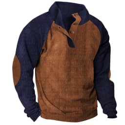2026-Autumn-Winter-Men-Contrast-Color-Corduroy-Stand-Collar-Sweatshirt-Slim-Fit-Long-Sleeve-Pullover-Retro-Urban-Daily-Street-Ca