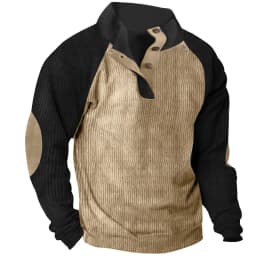 2026-Autumn-Winter-Men-Contrast-Color-Corduroy-Stand-Collar-Sweatshirt-Slim-Fit-Long-Sleeve-Pullover-Retro-Urban-Daily-Street-Ca