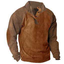 2026-Autumn-Winter-Men-Contrast-Color-Corduroy-Stand-Collar-Sweatshirt-Slim-Fit-Long-Sleeve-Pullover-Retro-Urban-Daily-Street-Ca