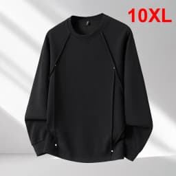 Spring Autumn Sweatshirts Men 10XL Plus Size Sweatshirt Fashion Casual Solid Color Sweatshirt Pullover Male