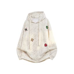 Autumn New Men's Oversized Loose Hoodie Y2k Streetwear Winter Thick Fashion Embroidery Label Hooded Sweatshirt Japan Streetwear
