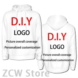 3D printed hoodie adult casual top Diy streetwear men's and women's personalized pullover logo sportswear customization