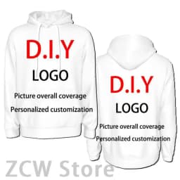 3D printed hoodie adult casual top Diy streetwear men's and women's personalized pullover logo sportswear customization