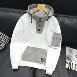 Slim Fit Men's Hooded Sweatshirt Tops Harajuku Fashion Male Hoodie Streetwear Korean Style No Brand Novelty And Simple New In