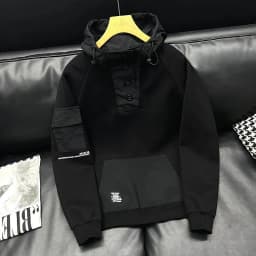 Slim Fit Men's Hooded Sweatshirt Tops Harajuku Fashion Male Hoodie Streetwear Korean Style No Brand Novelty And Simple New In