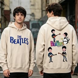 Vintage Rock Long-Sleeved Hoodie By The Beatles Winter Fashion Keep Warm Men's Hoodie Aesthetic Clothes Drop Shoulder Tracksuit