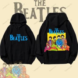 Vintage Rock Long-Sleeved Hoodie By The Beatles Winter Fashion Keep Warm Men's Hoodie Aesthetic Clothes Drop Shoulder Tracksuit