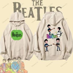 Vintage Rock Long-Sleeved Hoodie By The Beatles Winter Fashion Keep Warm Men's Hoodie Aesthetic Clothes Drop Shoulder Tracksuit