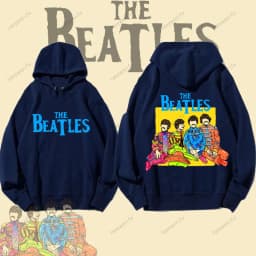 Vintage Rock Long-Sleeved Hoodie By The Beatles Winter Fashion Keep Warm Men's Hoodie Aesthetic Clothes Drop Shoulder Tracksuit
