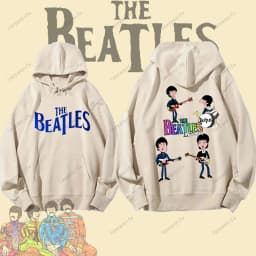Vintage Rock Long-Sleeved Hoodie By The Beatles Winter Fashion Keep Warm Men's Hoodie Aesthetic Clothes Drop Shoulder Tracksuit