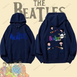 Vintage Rock Long-Sleeved Hoodie By The Beatles Winter Fashion Keep Warm Men's Hoodie Aesthetic Clothes Drop Shoulder Tracksuit