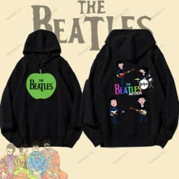 Vintage Rock Long-Sleeved Hoodie By The Beatles Winter Fashion Keep Warm Men's Hoodie Aesthetic Clothes Drop Shoulder Tracksuit