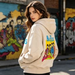 Vintage Rock Long-Sleeved Hoodie By The Beatles Winter Fashion Keep Warm Men's Hoodie Aesthetic Clothes Drop Shoulder Tracksuit